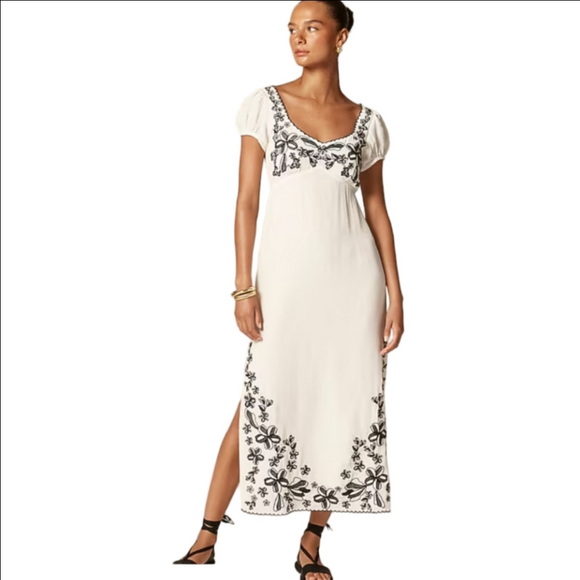 J Crew Embroidered empire-waist slip dress CK871 Size 6 NWT
